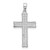 Sterling Silver Rhodium-plated Polished CZ Pave Cross Pendant