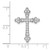Image of 10K White Gold 1/4ctw Diamond Budded Cross Chain Slide Pendant