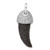 Image of Sterling Silver Rhodium-plated Black and White CZ Claw Pendant
