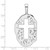 Sterling Silver Rhodium-plated Cut Out Cross Reversible Pendant
