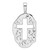 Image of Sterling Silver Rhodium-plated Cut Out Cross Reversible Pendant