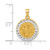 14K Yellow Gold with White Rhodium Hollow St. Joseph Medal Pendant