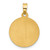 14K Yellow Gold with White Rhodium Hollow St. Michael Medal Pendant