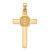 14K Two-tone Gold with White Rhodium Crucifix and St Benedict Pendant