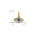 Image of Sterling Silver Gold-tone Synthetic Blue Spinel and CZ Evil Eye Pendant