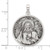 Image of Sterling Silver Oxidized Sacred Heart of Jesus Reversible Medal Pendant