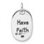 Image of Sterling Silver Rhodium-plated Antiqued SPIRITUALITY/HAVE FAITH Pendant