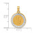 Image of 14K Yellow Gold and White Rhodium Hollow Our Guardian Angel Medal Pendant