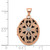 Image of 14k Rose Gold w/Diamond & Black Fabric Vintaged 21mm Oval Locket Pendant