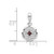 Image of Sterling Silver Created Ruby & CZ Roseate Pendant PM8279-RU-013-SSWCZ