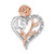 Image of Pink Sterling Silver CZ Quinceanera Heart Pendant PM7430-005-SSWRCZ