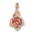 Image of Pink Sterling Silver Created Ruby & CZ Roseate Pendant PM8269-RU-018-SSRCZ
