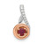 Image of Pink Sterling Silver Created Ruby & CZ Roseate Pendant PM8268-RU-005-SSWRCZ