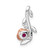 Image of Pink Sterling Silver Created Ruby & CZ Roseate Pendant PM8278-RU-008-SSWRCZ