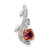 Image of Pink Sterling Silver Created Ruby & CZ Roseate Pendant PM8278-RU-008-SSWRCZ