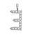 Image of Sterling Silver Large Initial E CZ Pendant