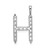 Image of Sterling Silver Large Initial H CZ Pendant