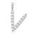 Image of Sterling Silver Large Initial V CZ Pendant