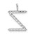 Image of Sterling Silver Large Initial Z CZ Pendant