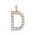 Image of Pink Sterling Silver Large Initial D CZ Pendant