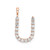 Image of Pink Sterling Silver Large Initial U CZ Pendant