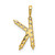 Image of Gold-plated Sterling Silver Large Inial K CZ Pendant
