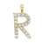 Image of Gold-plated Sterling Silver Large Initial R CZ Pendant Image of Gold-plated Sterling Silver Large Initial R CZ Pendant