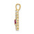 Image of Gold-plated Sterling Silver Large Initial A CZ & Created Ruby Pendant