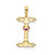 Image of Gold-plated Sterling Silver Large Initial I CZ & Created Ruby Pendant