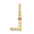 Image of Gold-plated Sterling Silver Large Initial L CZ & Created Ruby Pendant