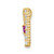 Image of Gold-plated Sterling Silver Large Initial M CZ & Created Ruby Pendant
