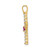 Image of Gold-plated Sterling Silver Large Initial X CZ & Created Ruby Pendant