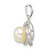 Image of Sterling Silver Polished Freshwater Cultured Pearl Pendant