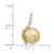 Image of 14K Yellow Gold 10-11mm Golden Saltwater Cultured South Sea Pearl .125ctw Diamond Pendant