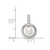 Image of Sterling Silver Rhodium-plated Circle w/CZ (5-6mm) Button Freshwater Cultured Pearl Slide Pendant