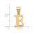 Image of 14K Yellow Gold Polished Etched Letter E Initial Pendant YC1539E