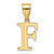 Image of 14K Yellow Gold Polished Etched Letter F Initial Pendant YC1539F