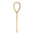 Image of 14K Yellow Gold Polished Etched Letter K Initial Pendant YC1539K