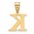 Image of 14K Yellow Gold Polished Etched Letter K Initial Pendant YC1539K