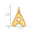 Image of 14k Yellow Gold Fancy Letter A Pendant D5670A