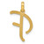 Image of 14k Yellow Gold Fancy Letter F Pendant D5669F