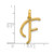 Image of 14k Yellow Gold Fancy Letter F Pendant D5669F