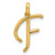 Image of 14k Yellow Gold Fancy Letter F Pendant D5669F
