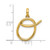 Image of 14k Yellow Gold Fancy Letter O Pendant D5669O
