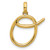 Image of 14k Yellow Gold Fancy Letter O Pendant D5669O