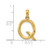 Image of 14k Yellow Gold Fancy Letter Q Pendant D5668Q