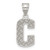 Sterling Silver Letter C Initial Pendant QC2762C