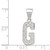 Sterling Silver Letter G Initial Pendant QC2762G