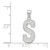 Image of Sterling Silver Letter S Initial Pendant QC2762S Image of Sterling Silver Letter S Initial Pendant QC2762S