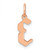 Image of Pink Sterling Silver Letter E Initial Charm XNA1335RP/E